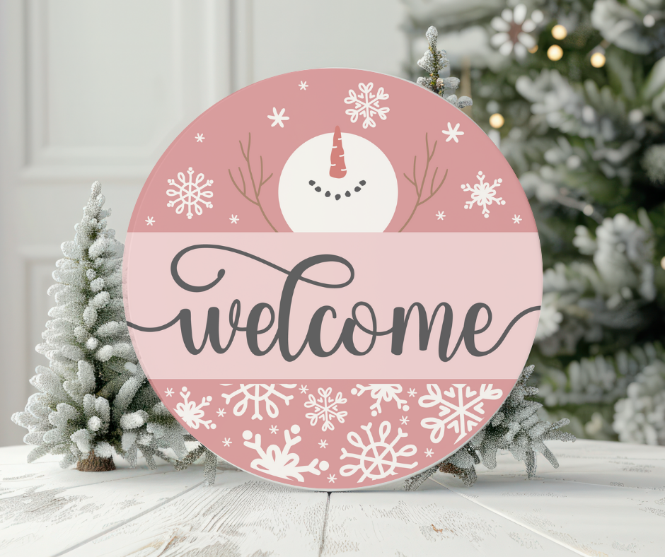Snowy Pink Welcome
